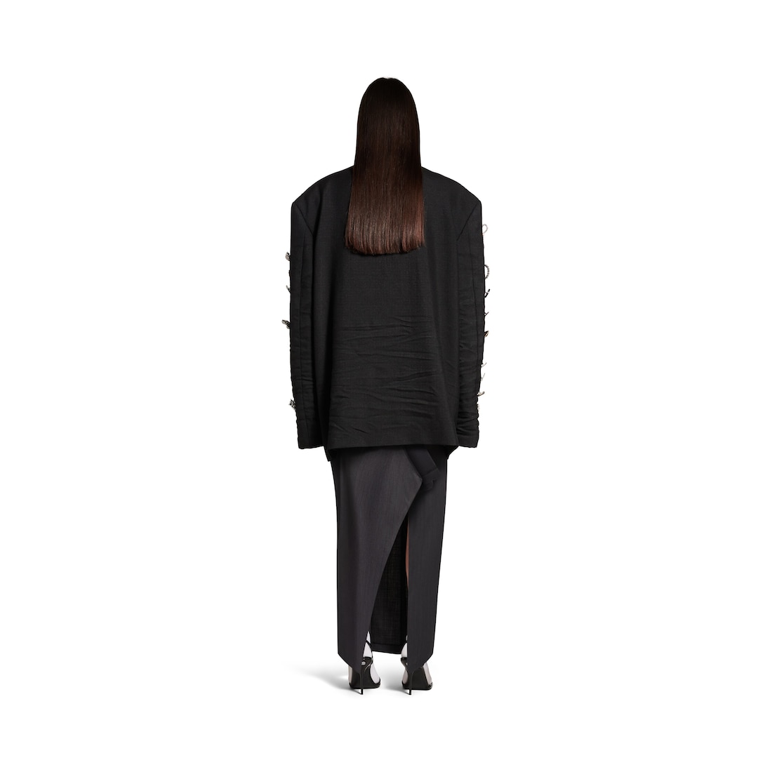 Balenciaga Chaqueta Sastre Brooches Para Mujer En Negro