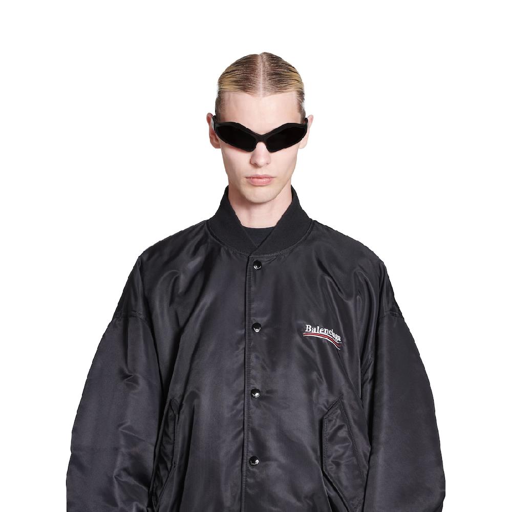 Balenciaga Chaqueta Varsity Political Campaign En Negro