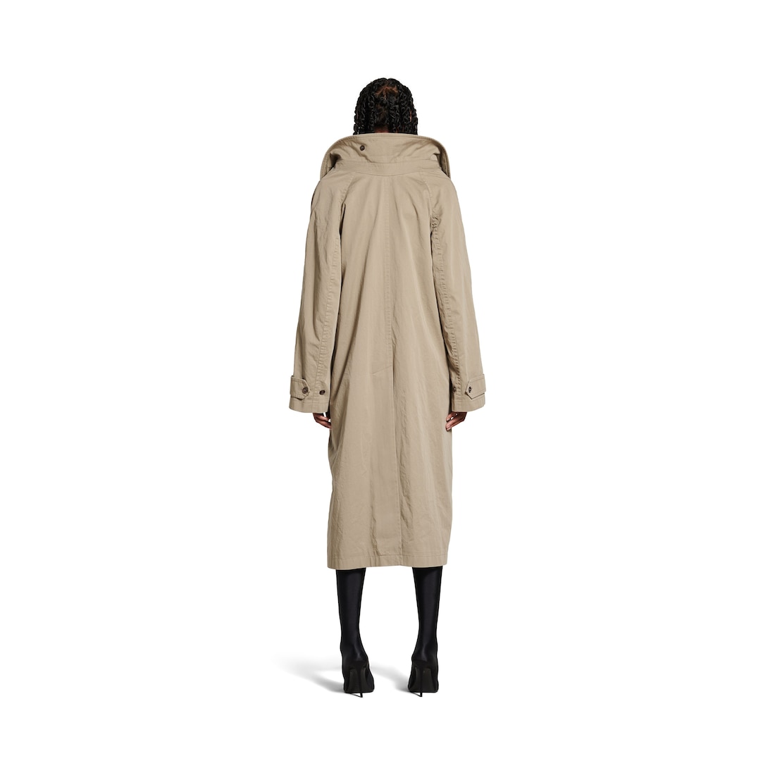 Balenciaga Chaquetón Off Shoulder Para Mujer En Beige