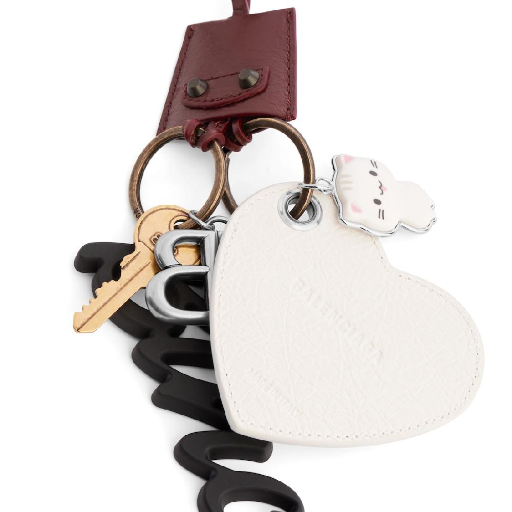 Balenciaga Charm Le City Heart Para Mujer En Borgoña