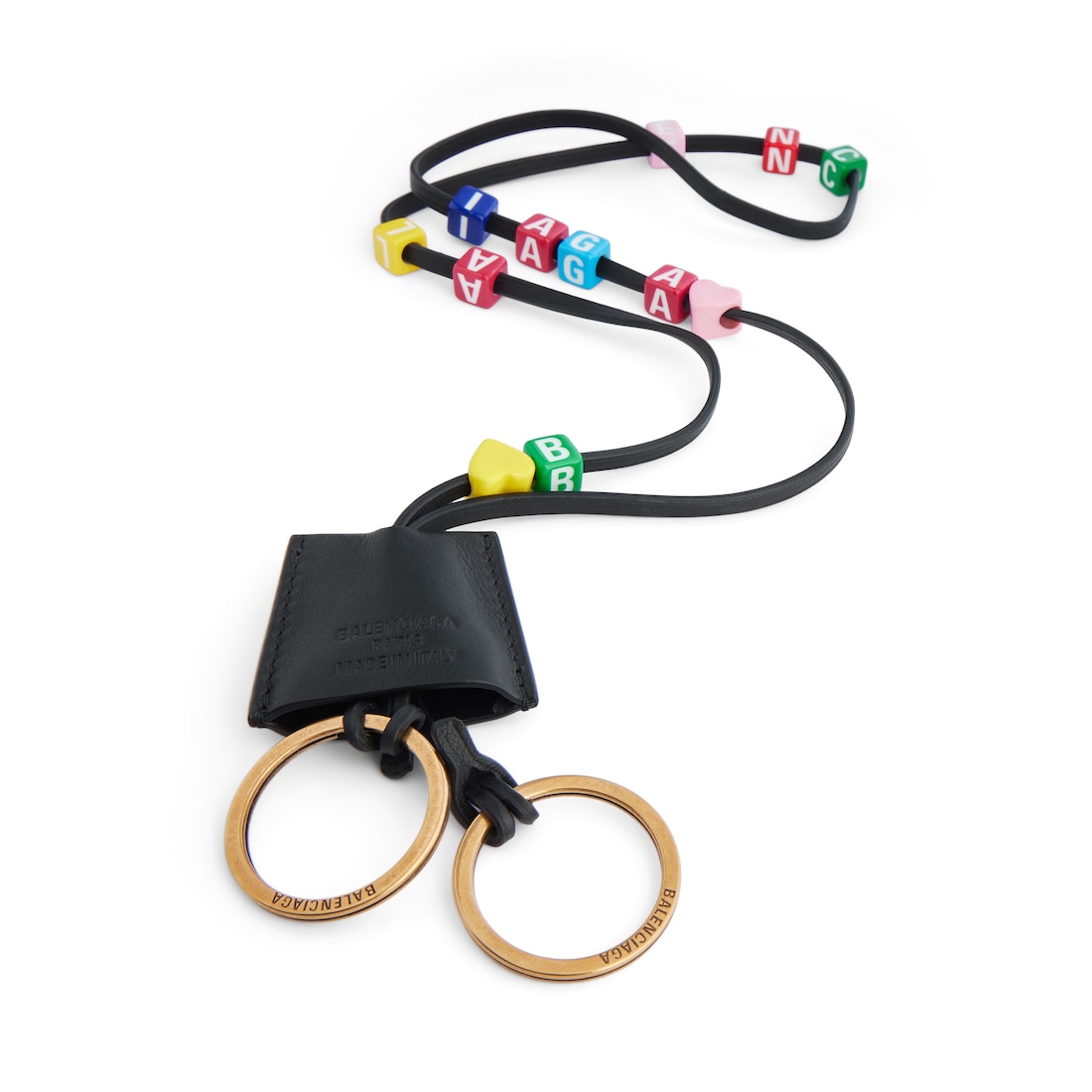 Balenciaga Charm/llavero De Campana Rodeo Para Mujer En Negro/multicolor