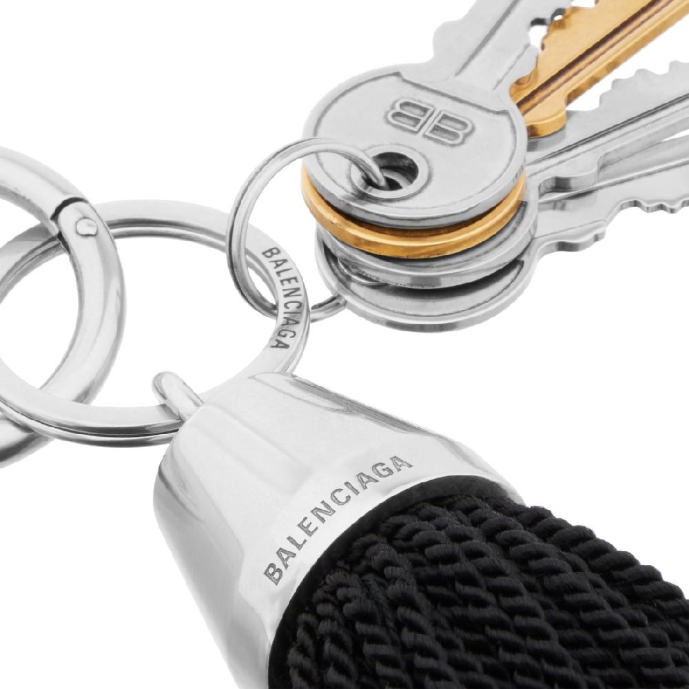 Balenciaga Charm/llavero Pompón Para Mujer En Negro