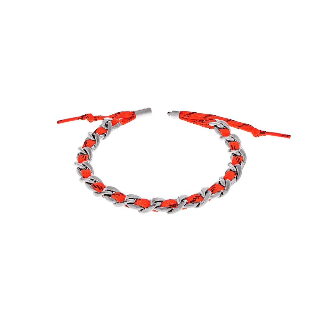 Balenciaga Choker Malibu Gourmette En Plata Antigua/naranja Neón