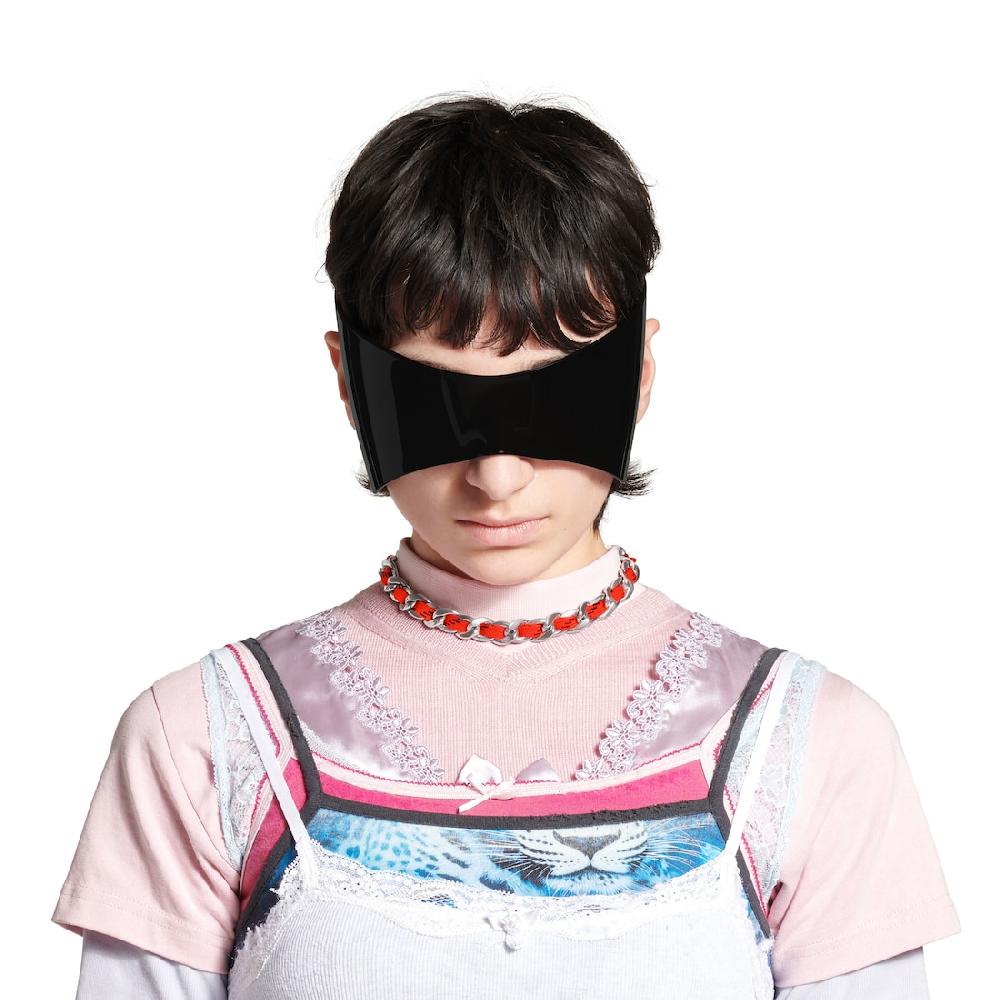 Balenciaga Choker Malibu Gourmette En Plata Antigua/naranja Neón