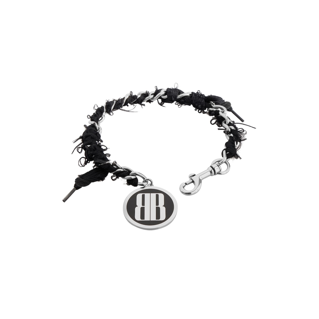 Balenciaga Choker Nano Lace Para Mujer En Plateado Antiguo/negro