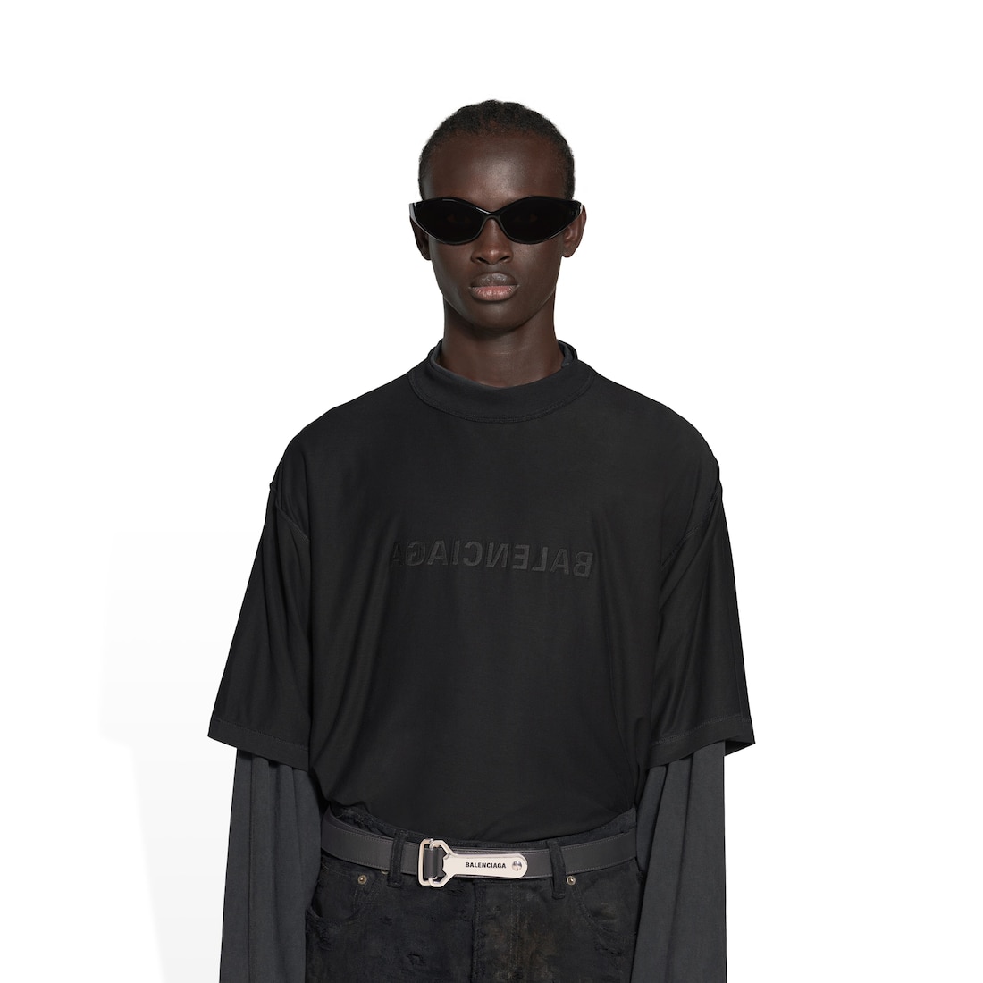 Balenciaga Cinturón Abrebotellas D Ring Para Hombre En Negro