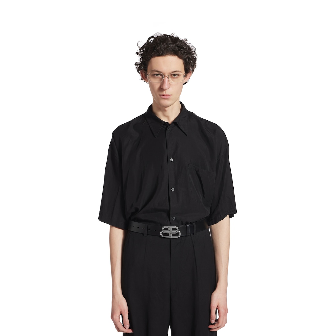 Balenciaga Cinturón Bb Extra Large Para Hombre En Negro