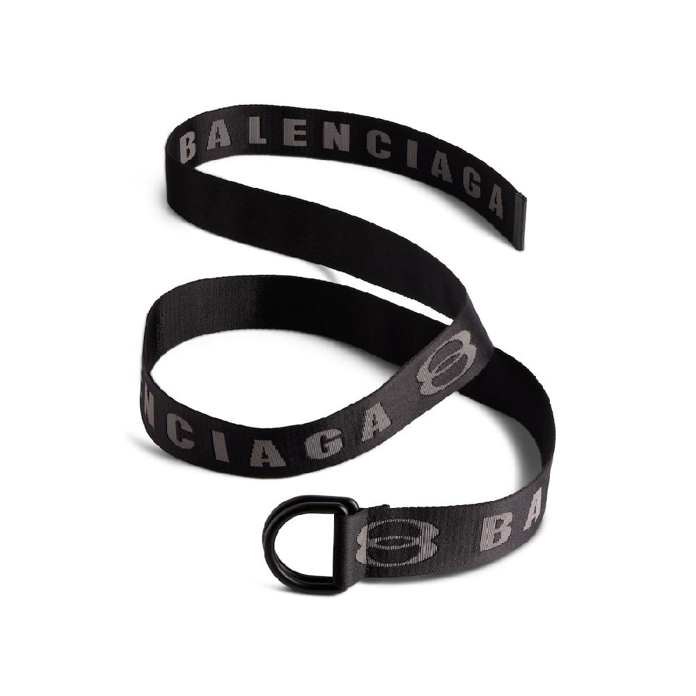 Balenciaga Cinturón D Ring Para Hombre En Gris Oscuro