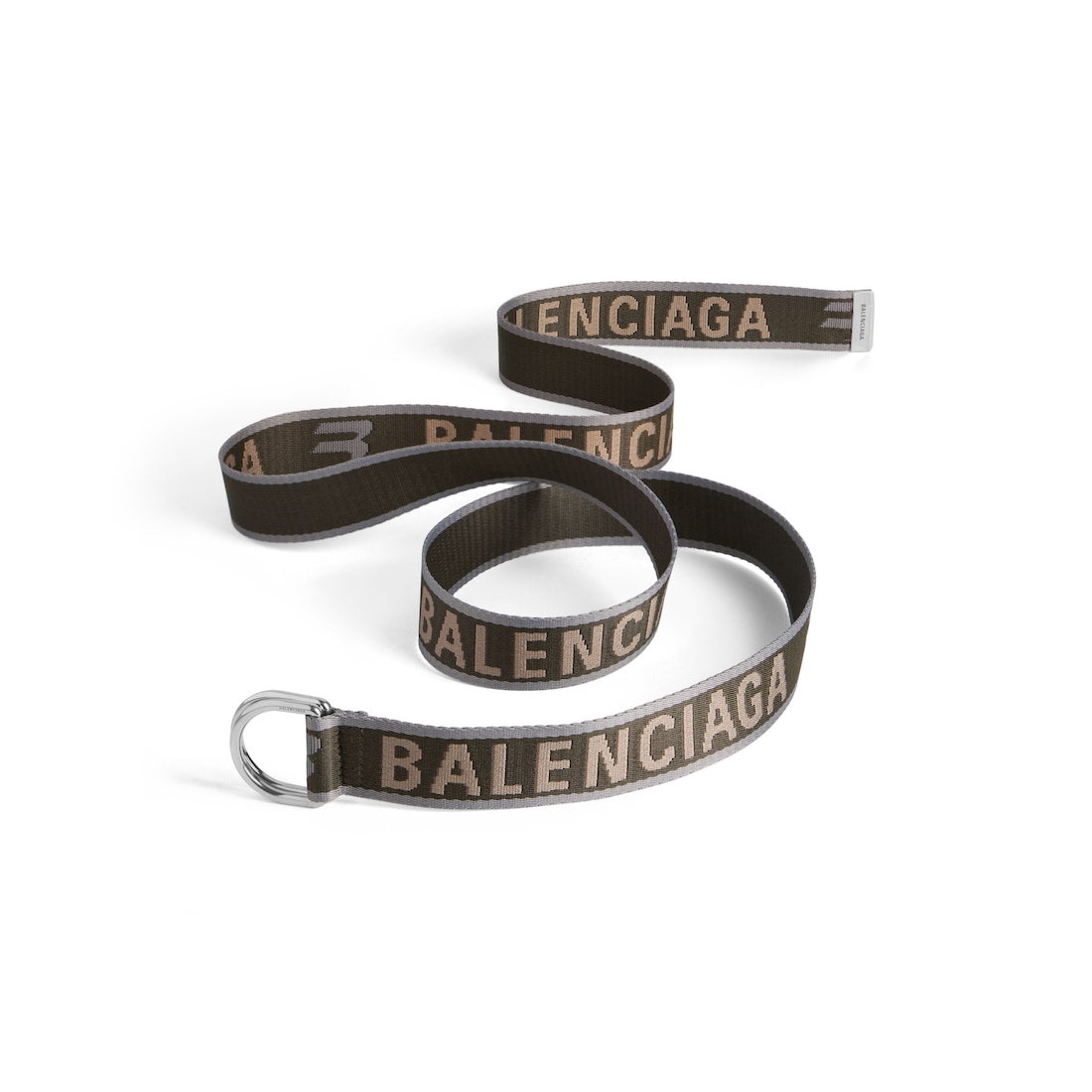 Balenciaga Cinturón D Ring Para Hombre En Verde Oscuro