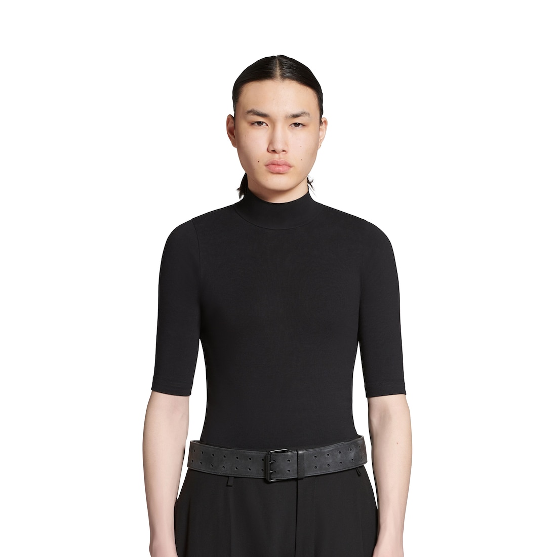 Balenciaga Cinturón Double Holes Para Hombre En Negro