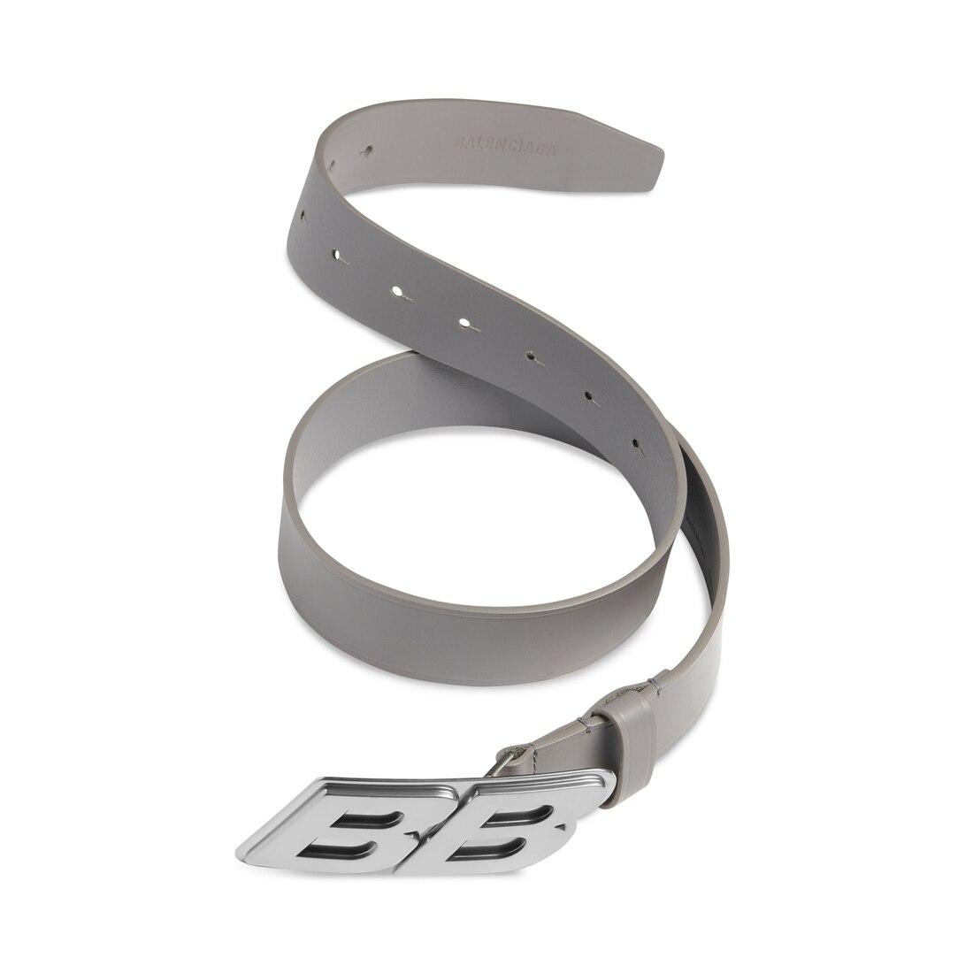 Balenciaga Cinturón Moto Logo Para Hombre En Gris Oscuro