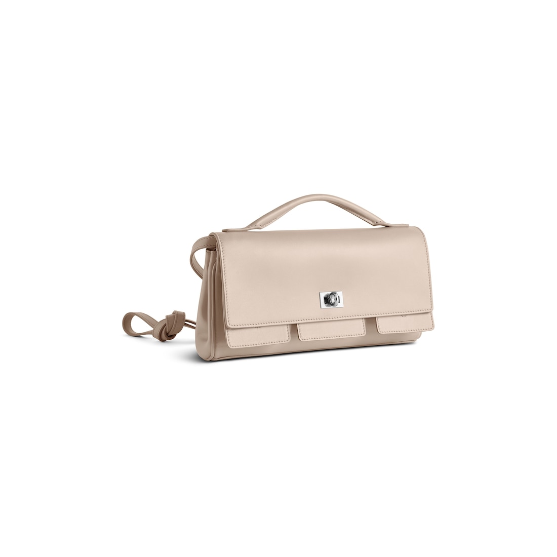 Balenciaga Clutch Bel Air Pequeño Con Correa Para Mujer En Almendra