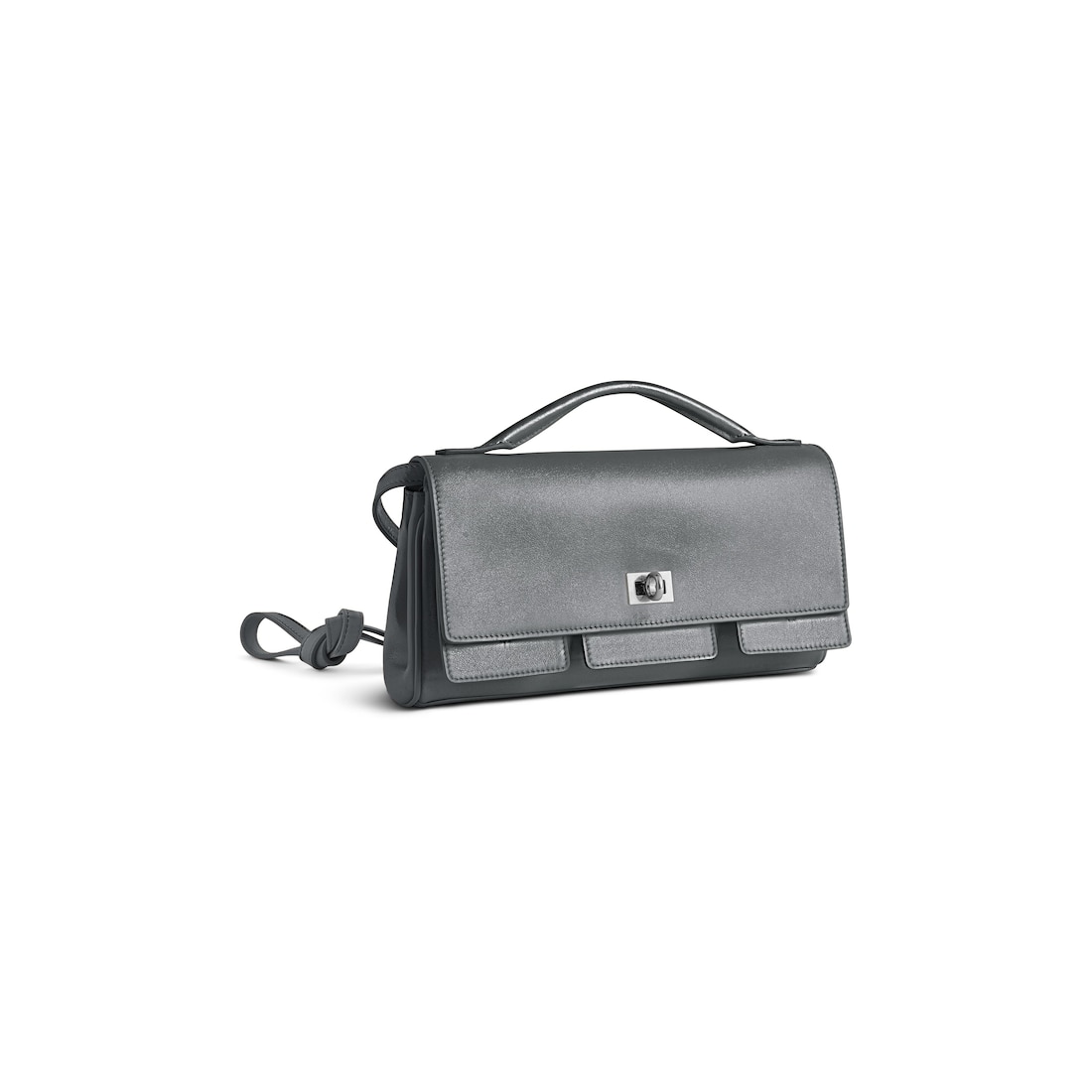 Balenciaga Clutch Bel Air Pequeño Con Correa Para Mujer En Gris