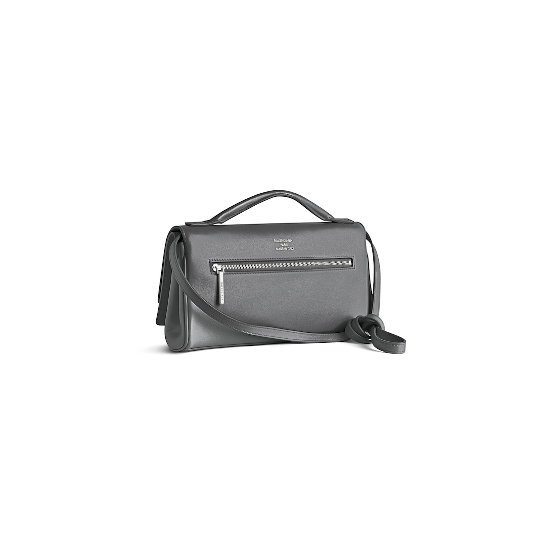 Balenciaga Clutch Bel Air Pequeño Con Correa Para Mujer En Gris