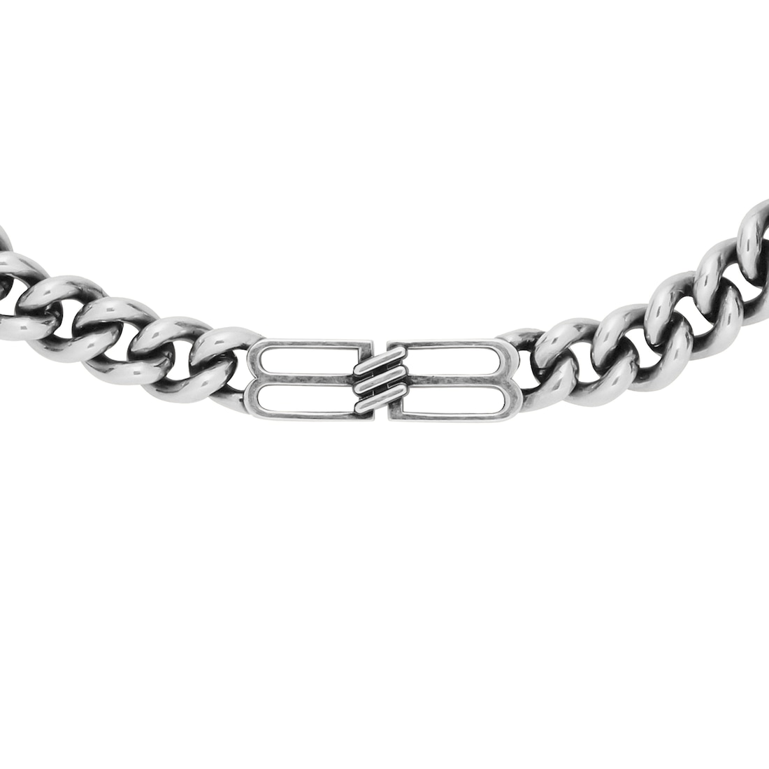 Balenciaga Collar Gourmette Bb Icon En Plateado Antiguo