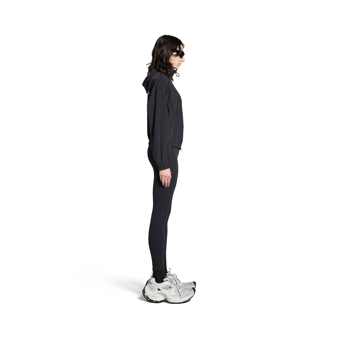 Balenciaga Cortavientos Shrunk Activewear Para Mujer En Negro