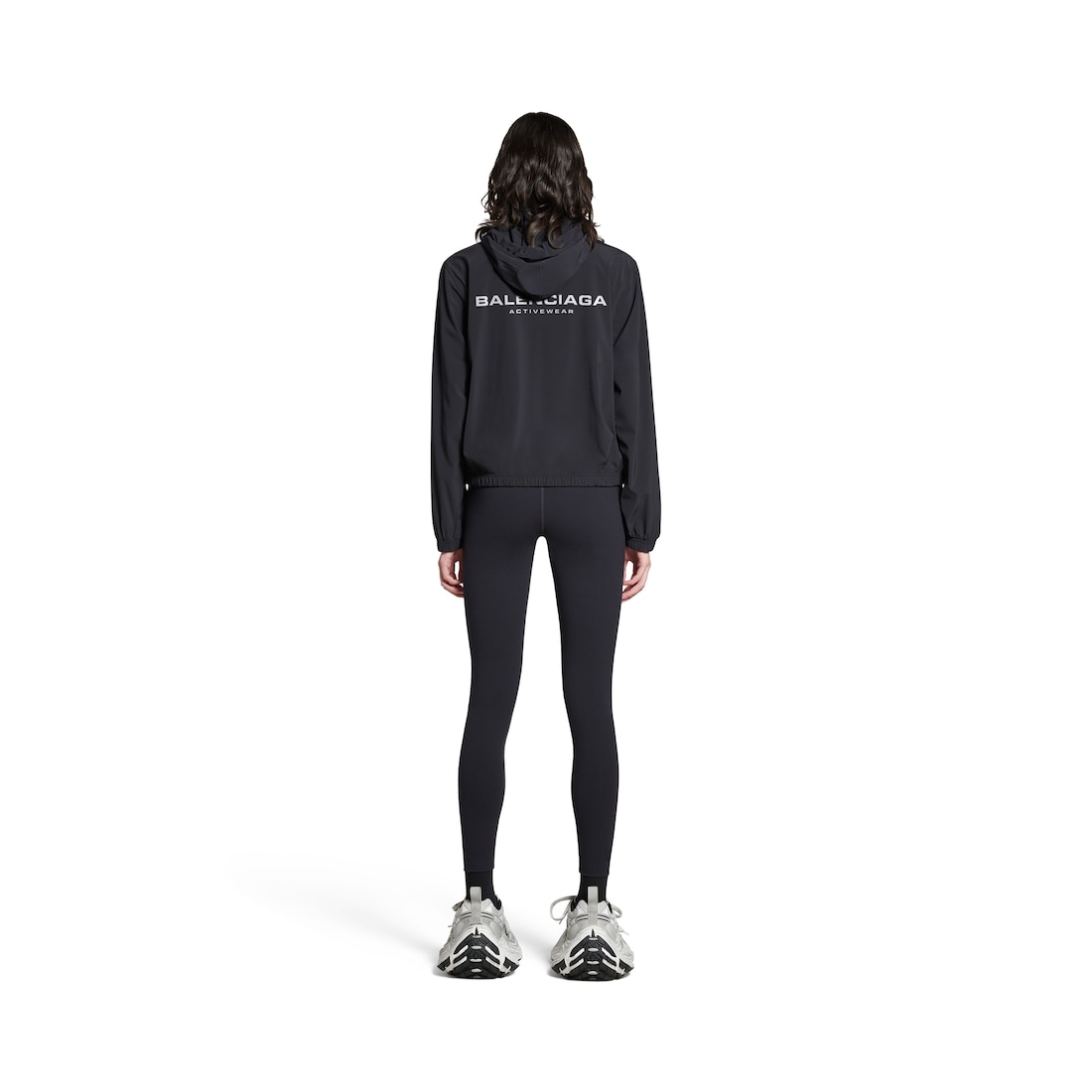 Balenciaga Cortavientos Shrunk Activewear Para Mujer En Negro