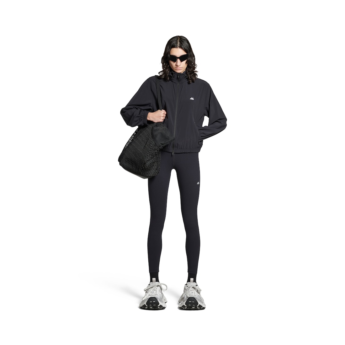 Balenciaga Cortavientos Shrunk Activewear para Mujer en Negro