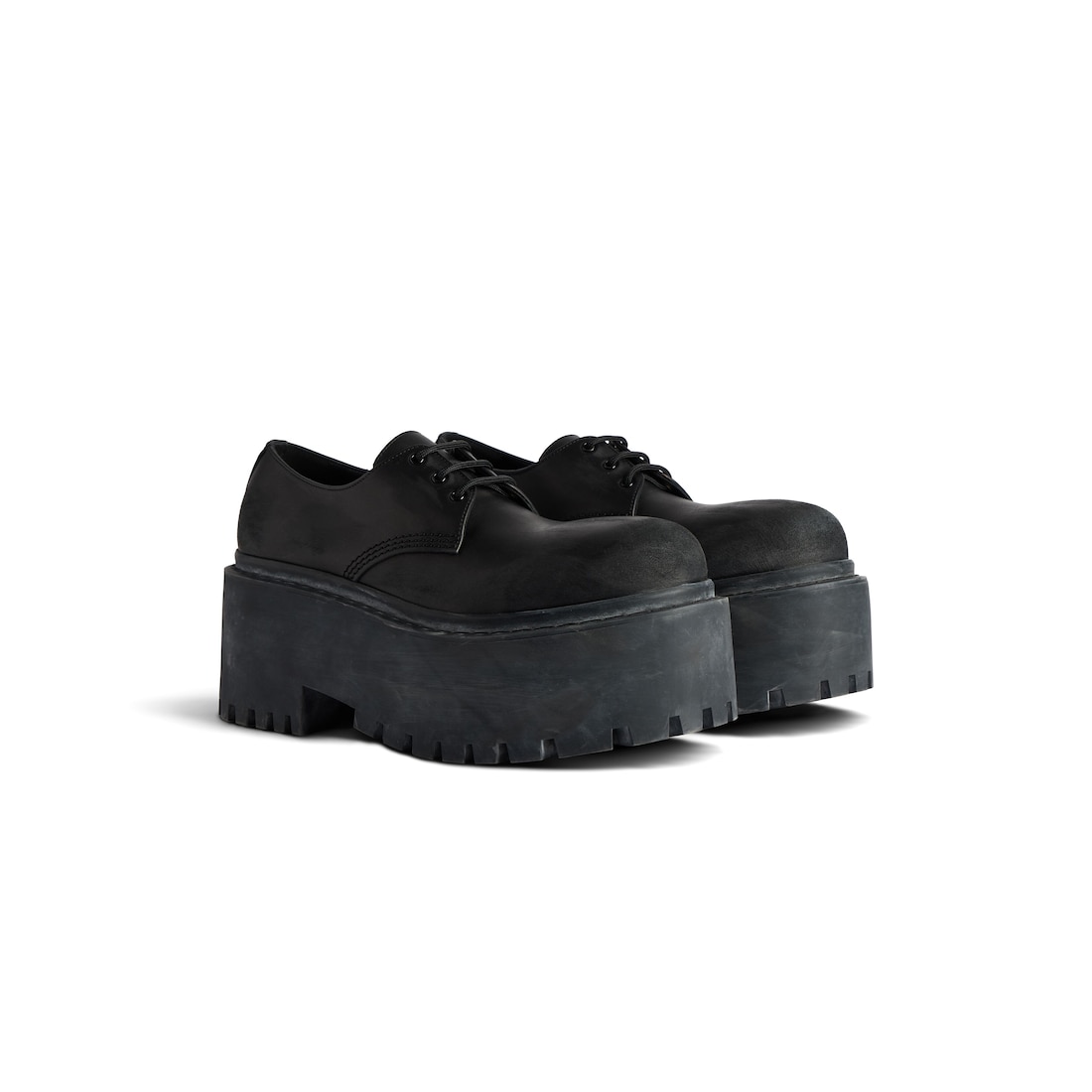 Balenciaga Derby Con Plataforma Strike Para Mujer En Negro