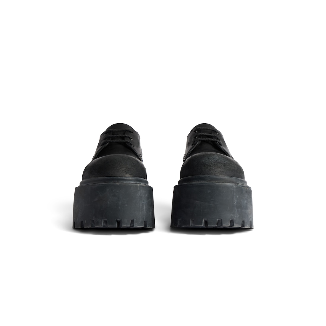 Balenciaga Derby Con Plataforma Strike Para Mujer En Negro