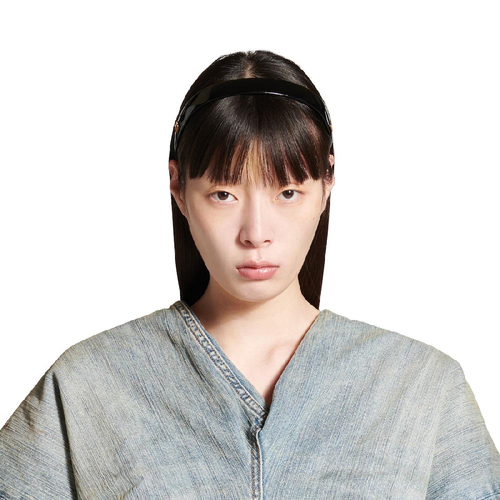 Balenciaga Diadema Country Club Side Bb Para Mujer En Negro