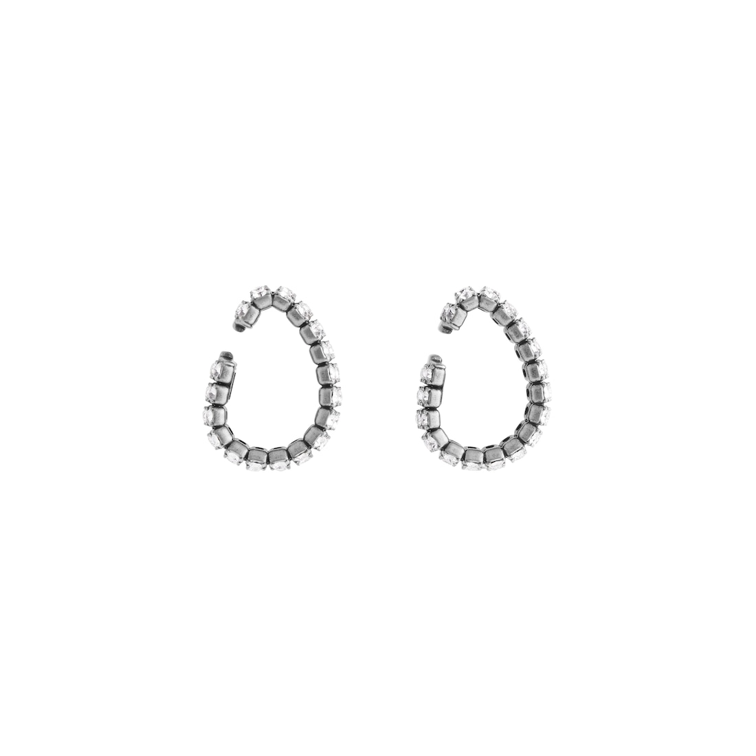 Balenciaga Ear Cuffs Glam Para Mujer En Plateado Antiguo