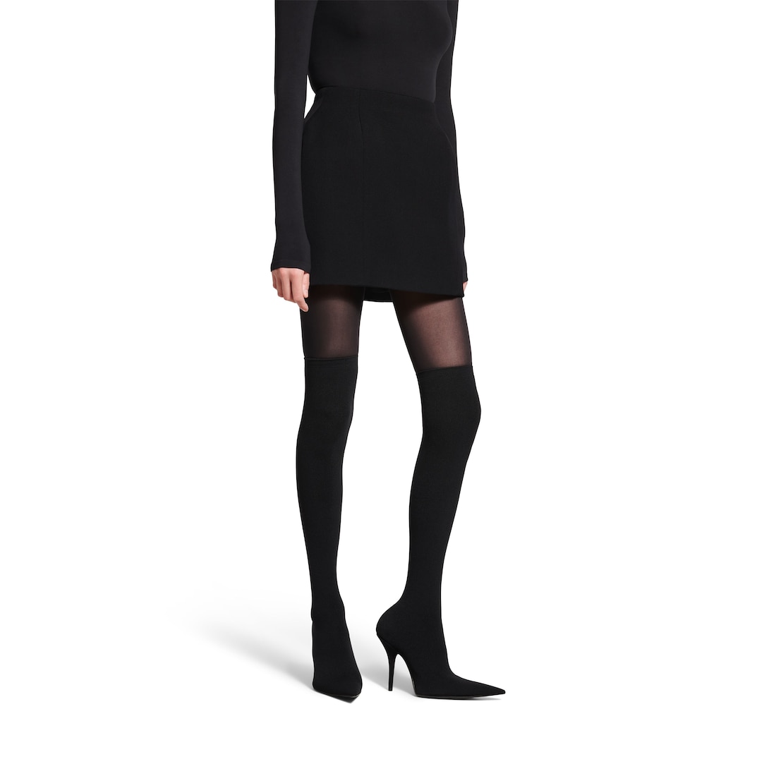 Balenciaga Falda Hourglass Mini Para Mujer En Negro