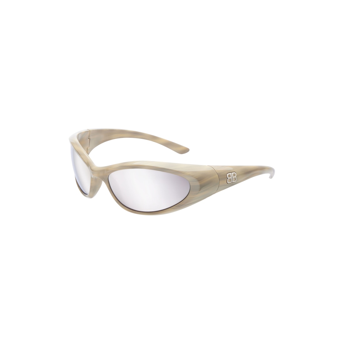 Balenciaga Gafas De Sol Sporty B Round Af En Blanco