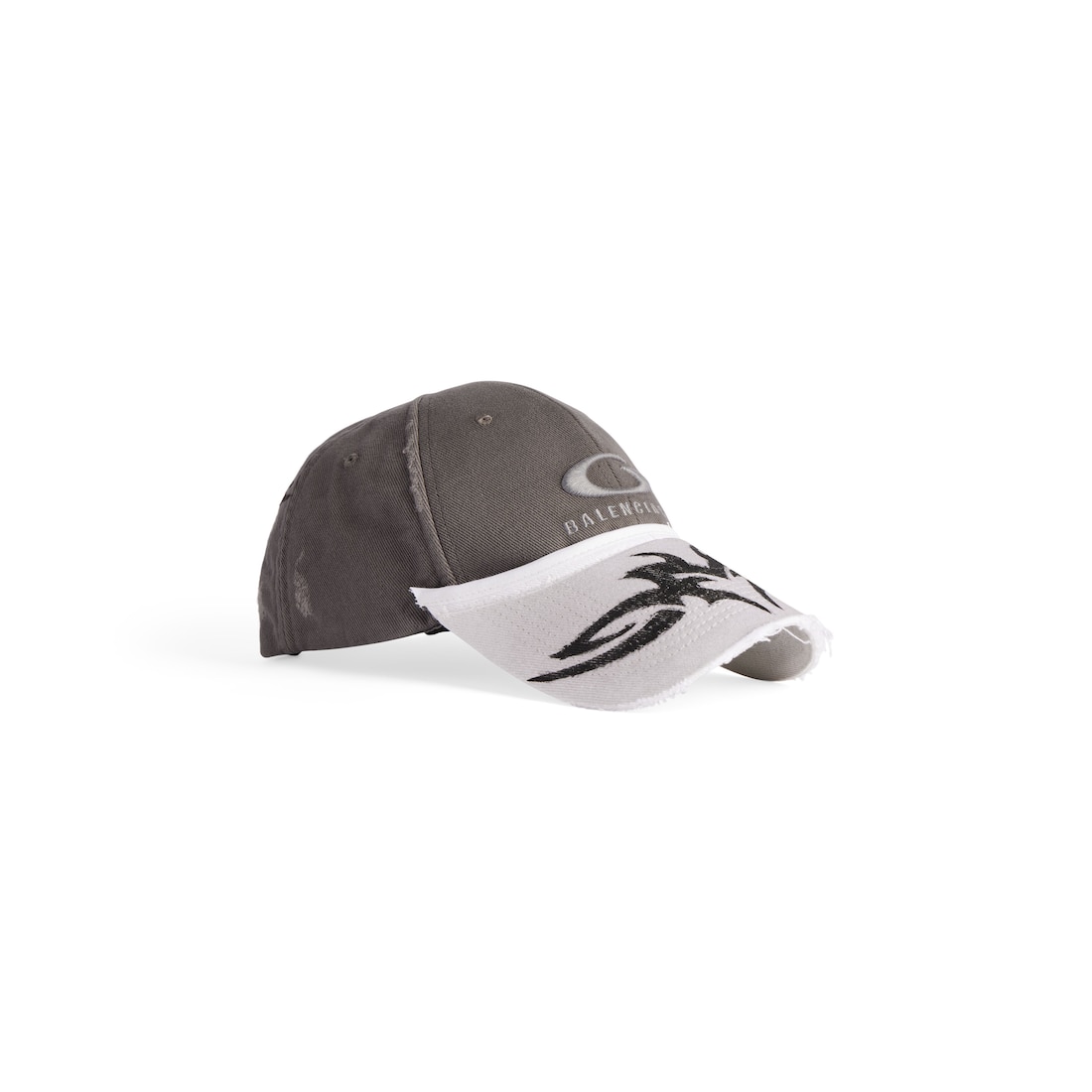 Balenciaga Gorra Con Parches En La Visera Para Mujer En Gris/blanco