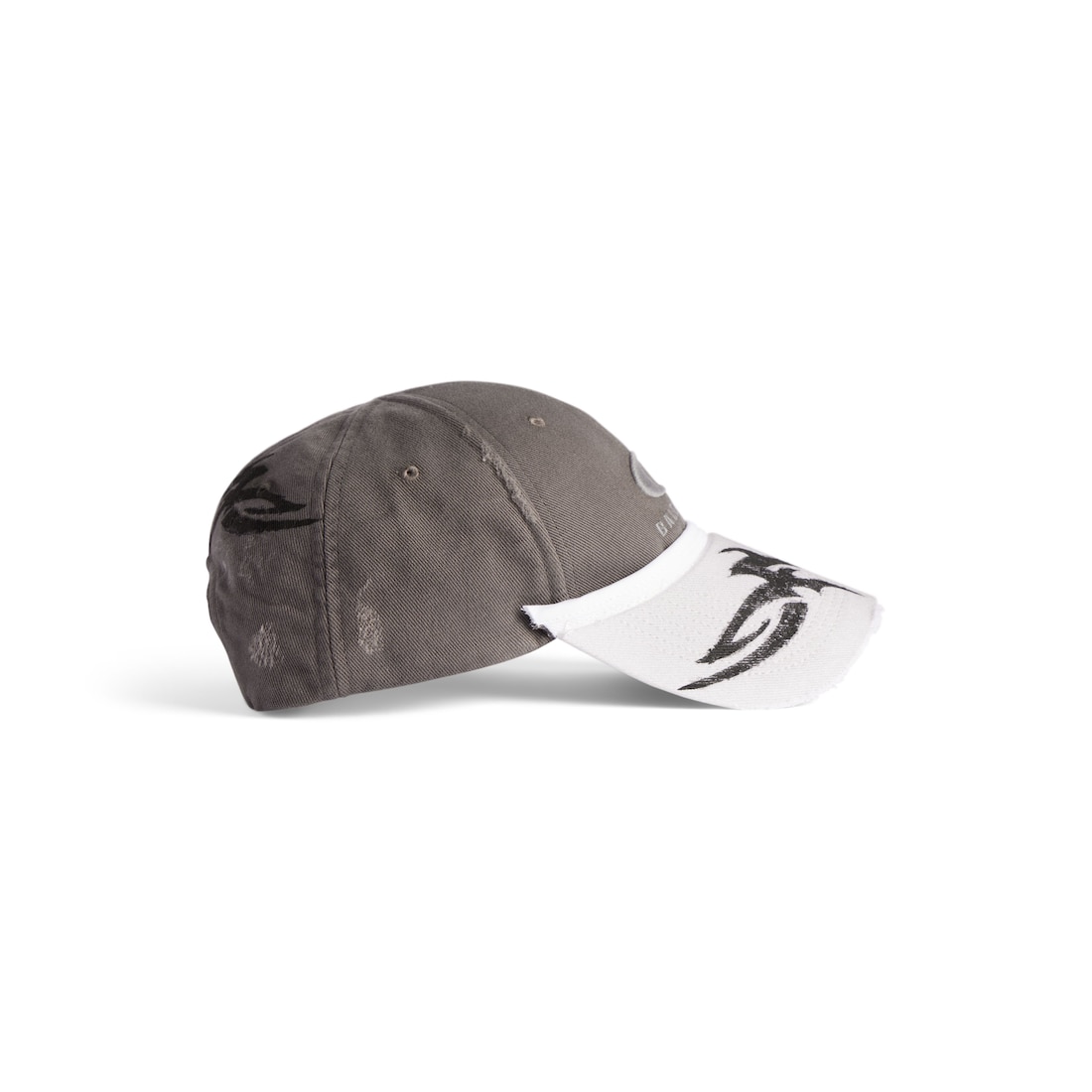 Balenciaga Gorra Con Parches En La Visera Para Mujer En Gris/blanco