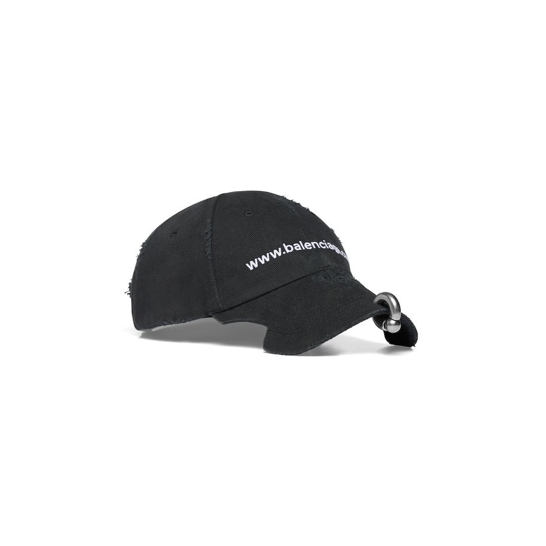 Balenciaga Gorra Front Piercing Bal.com En Negro Degradado