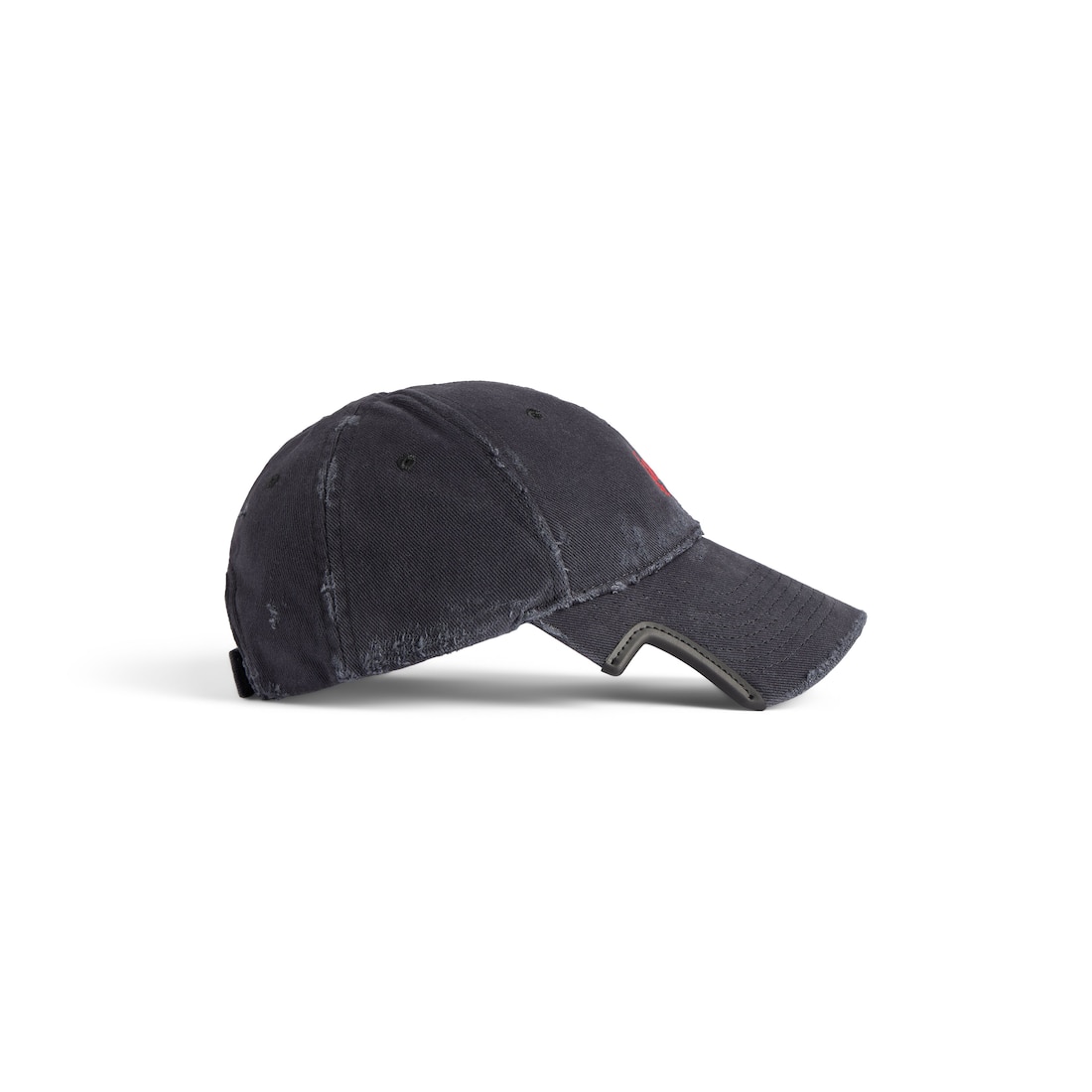 Balenciaga Gorra Laurel Classic En Negro Descolorido/rojo