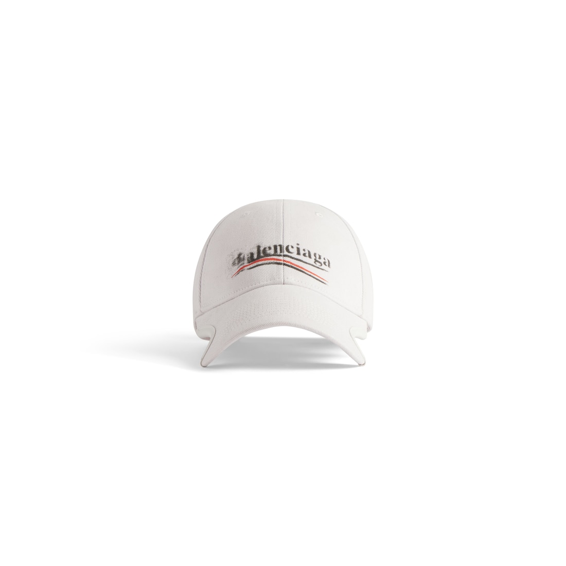 Balenciaga Gorra Political Stencil en Blanco Roto/negro