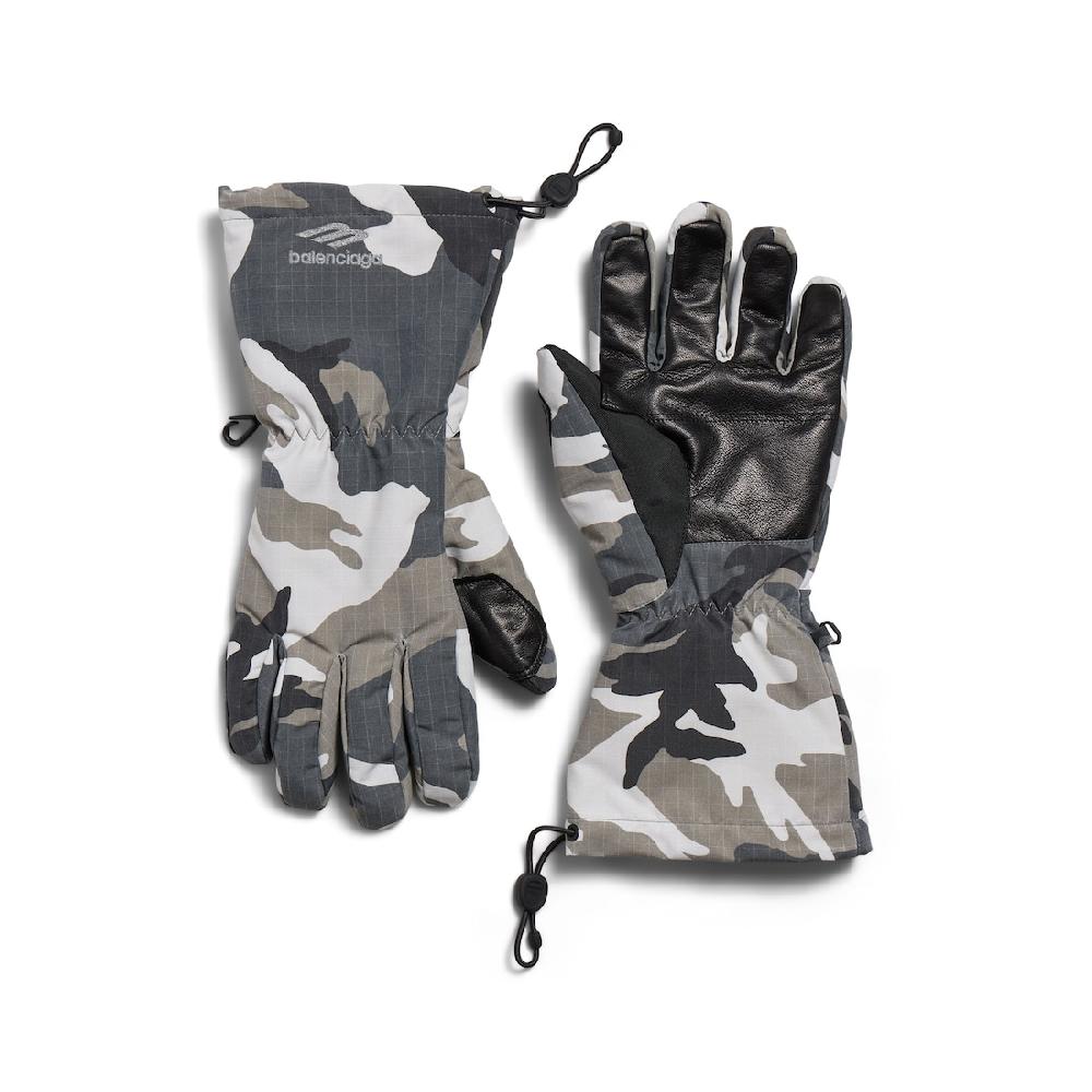 Balenciaga Guantes 3b Sports Icon Ski para Hombre en Gris/blanco