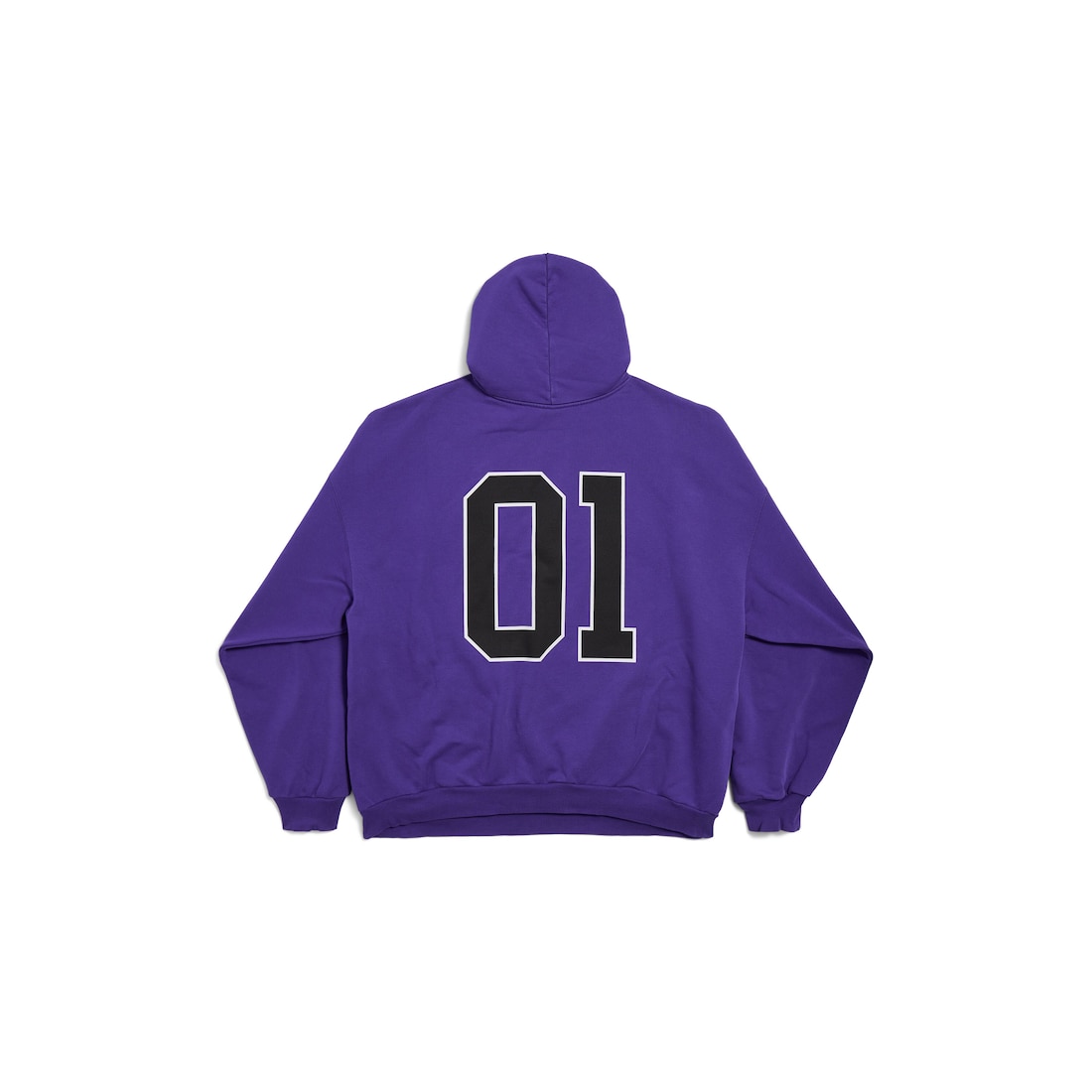 Balenciaga Hoodie Basketball Series Large Fit Para Hombre En Violeta Intenso