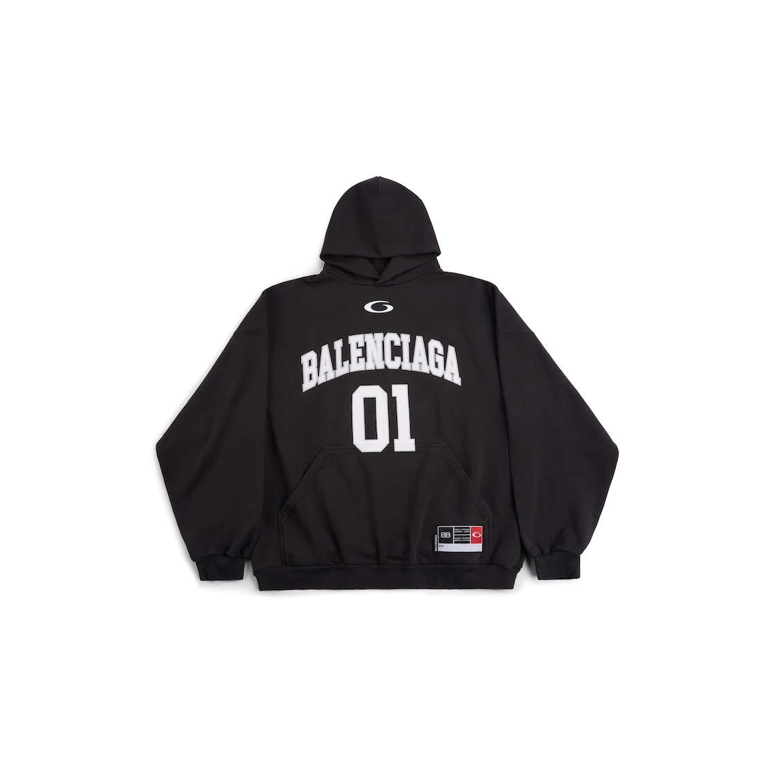 Balenciaga Hoodie Basketball Series Large Fit para Hombre en Negro