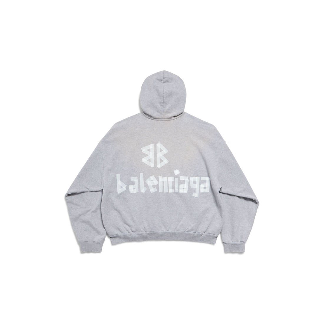 Balenciaga Hoodie Con Bolsillo Rasgado New Tape Type Tr Para Hombre En Gris