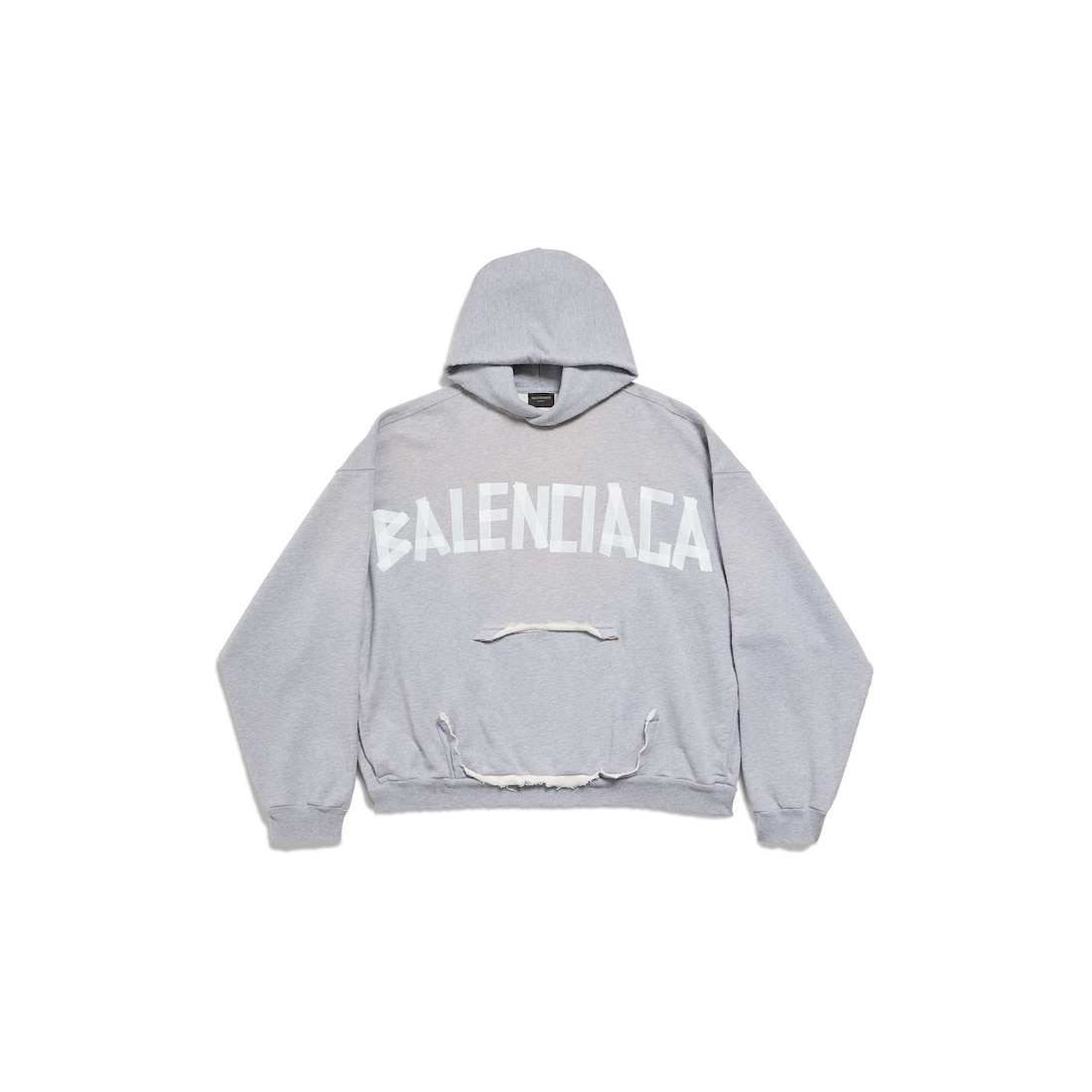 Balenciaga Hoodie Con Bolsillo Rasgado New Tape Type Tr para Hombre en Gris