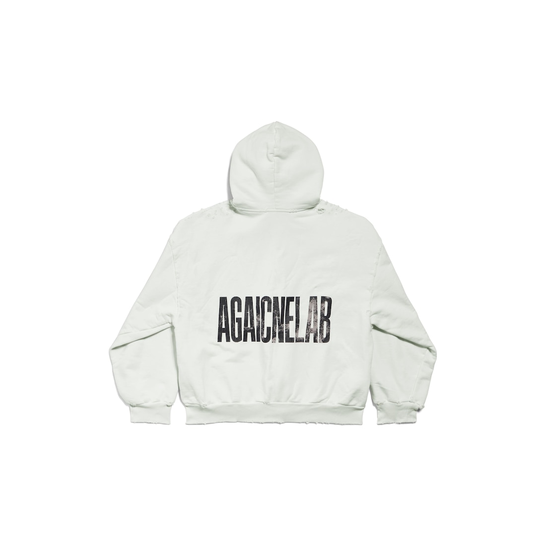 Balenciaga Hoodie Con Cremallera Agaicnelab Regular Fit Para Hombre En Blanco