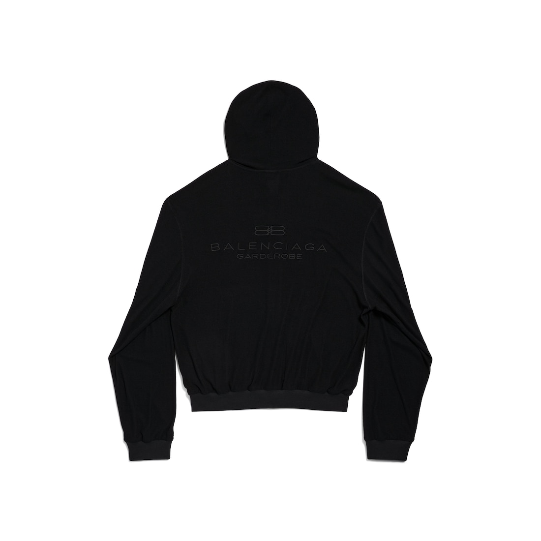 Balenciaga Hoodie Con Cremallera Bb Garderobe Small Fit Para Mujer En Negro