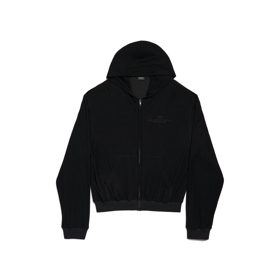 Balenciaga Hoodie Con Cremallera Bb Garderobe Small Fit para Mujer en Negro