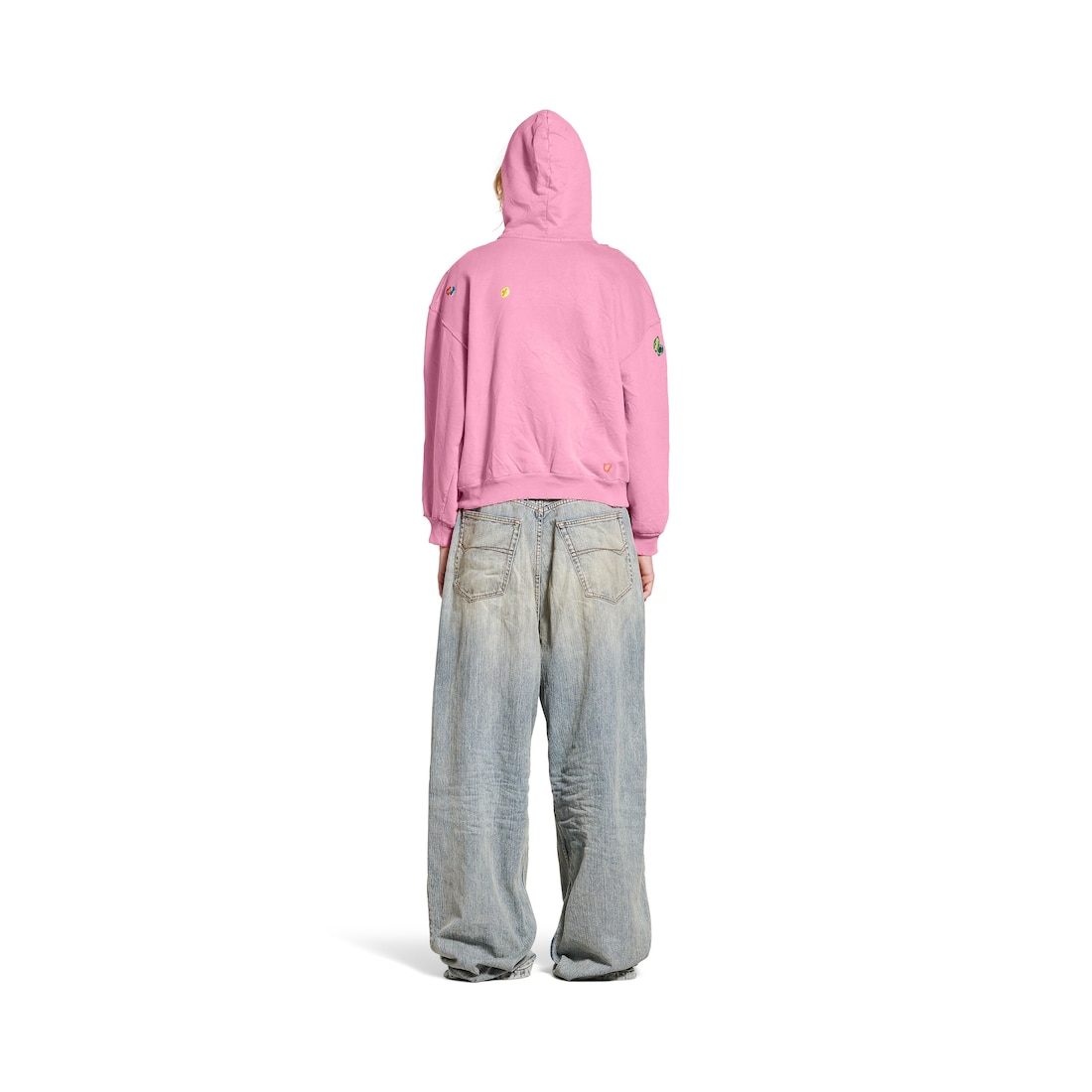 Balenciaga Hoodie Con Cremallera Fruity Regular Fit Para Mujer En Rosa