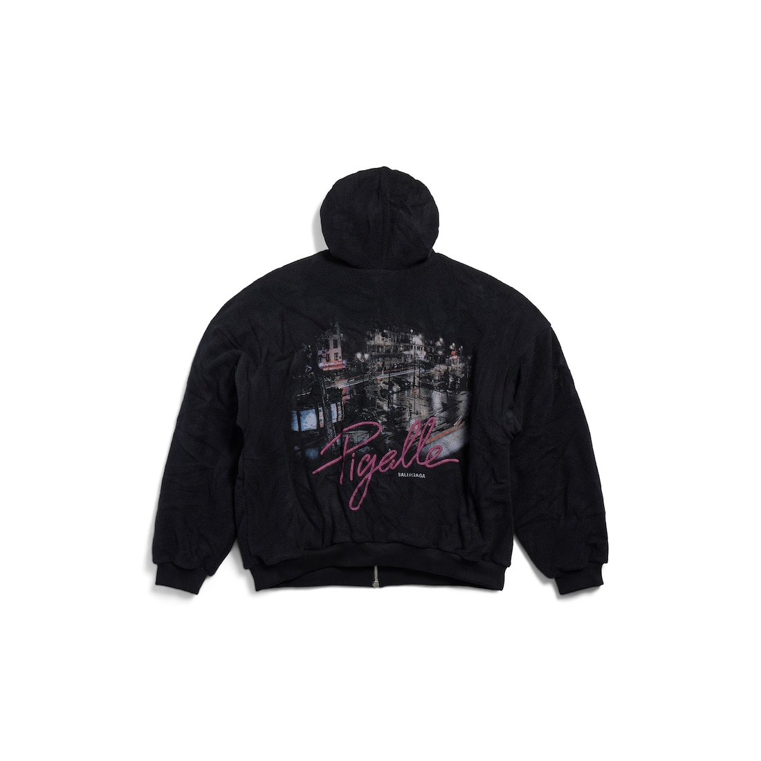 Balenciaga Hoodie Con Cremallera Outerwear Pigalle En Negro