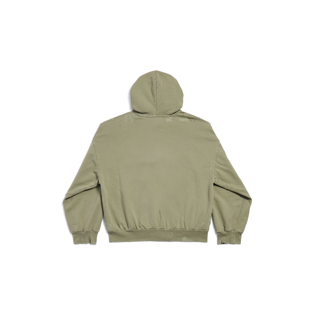 Balenciaga Hoodie Con Cremallera Regular Fit Para Mujer En Verde Militar