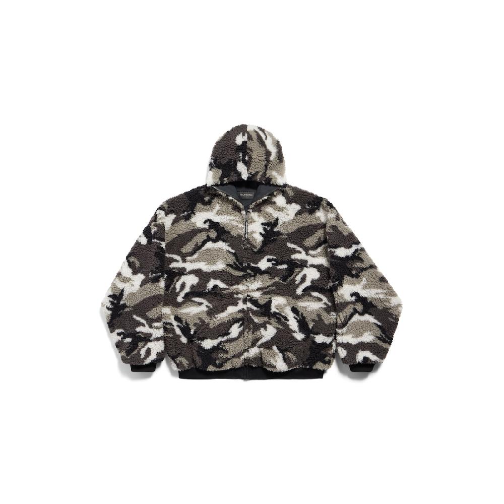 Balenciaga Hoodie Con Cremallera Ski para Hombre en Gris