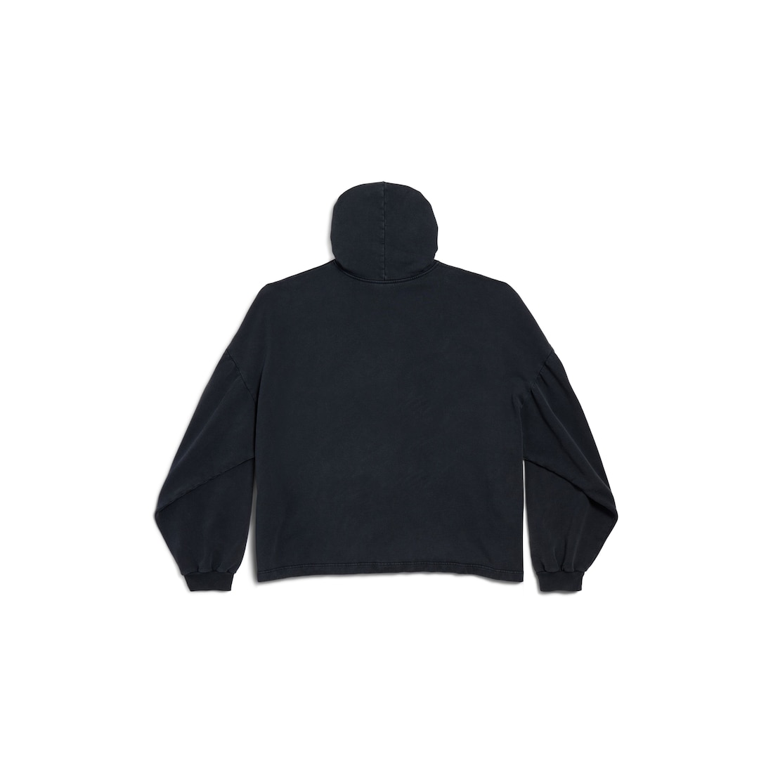 Balenciaga Hoodie Cropped I Love Paris & Balenciaga Oversize Para Mujer En Negro Degradado