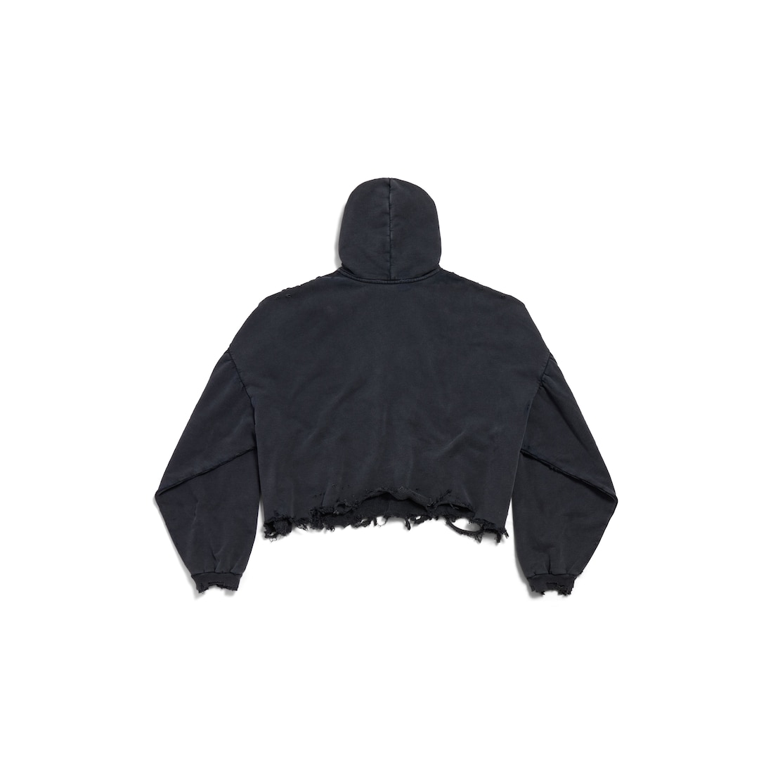Balenciaga Hoodie Cropped Para Mujer En Negro Degradado