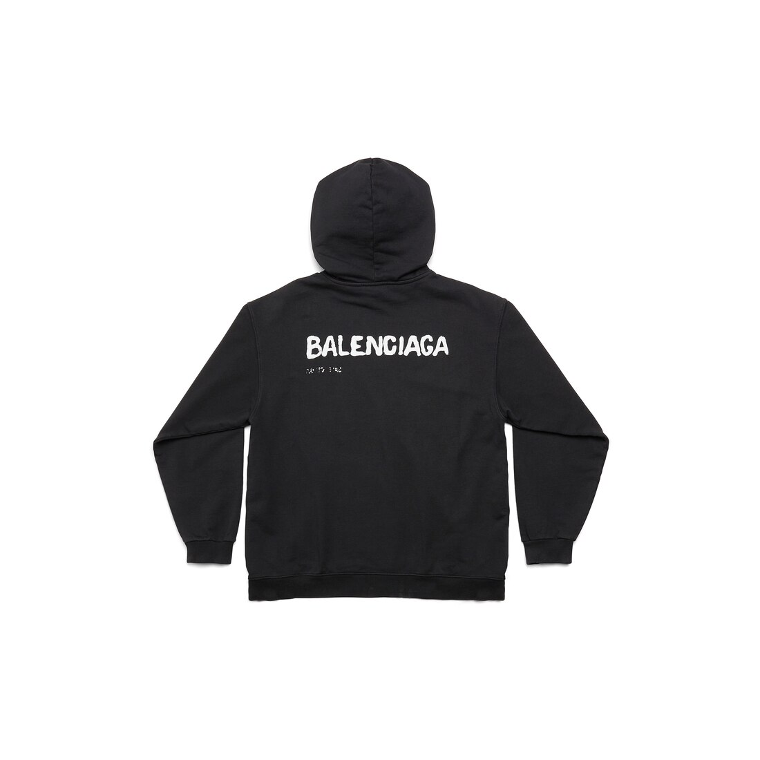 Balenciaga Hoodie Hand-drawn Balenciaga Medium Fit Para Hombre En Negro