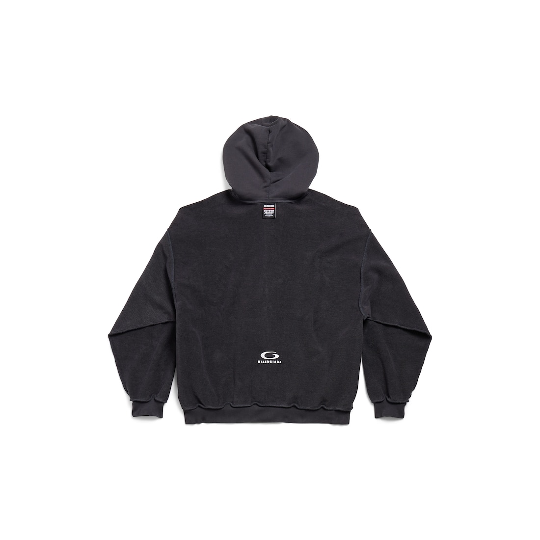 Balenciaga Hoodie Inside-out Loop Sports Icon Regular Fit Para Hombre En Negro Degradado