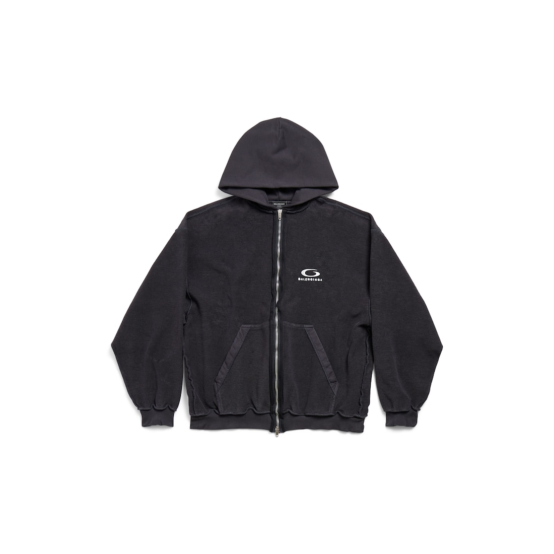 Balenciaga Hoodie Inside-out Loop Sports Icon Regular Fit para Hombre en Negro Degradado